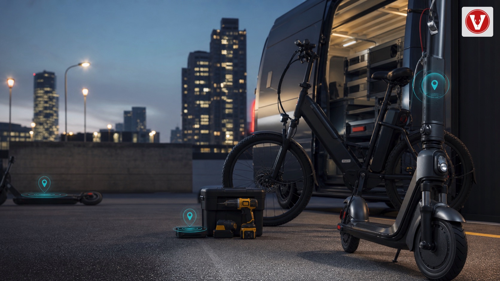 איתור קורקינטים ואופניים
